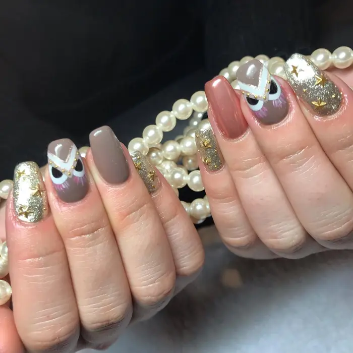 Fendiモンスターネイル オシャレさんなお客様 Lumos Nails Eyelashes所属 Lumos ルーモスのネイル デザイン ミニモ