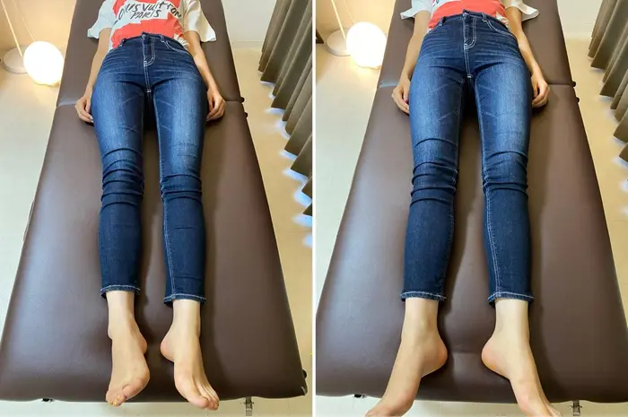 骨盤美脚矯正のビフォーアフターの写メになります 脚の長さから骨盤の開きを抑えることが出来ます 美容整体サロン 哲所属 今村 哲のエステ リラクカタログ ミニモ