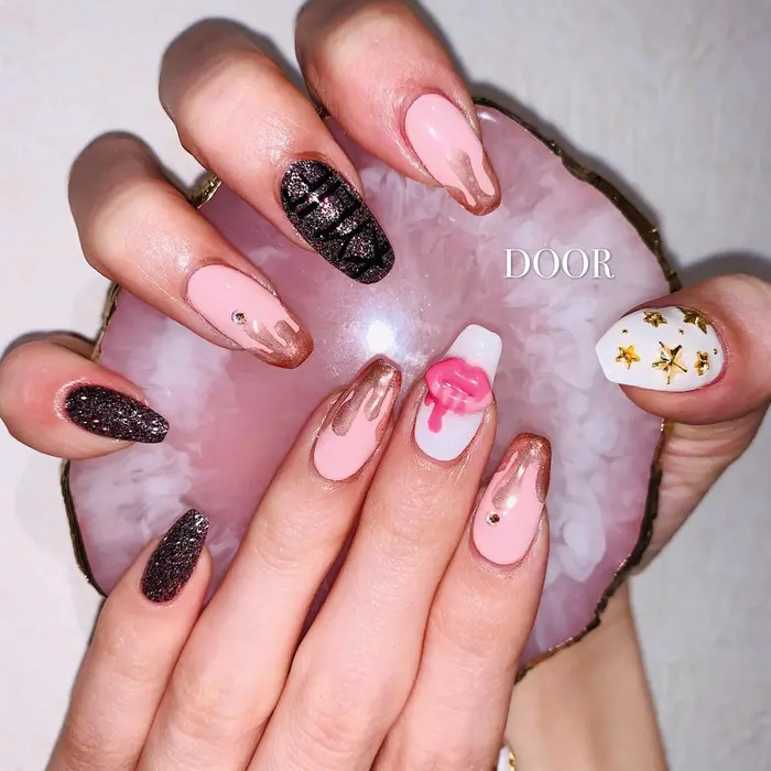 ネイルデザインサンプル1本500円 Eyelash Salon Door所属 アメッド レアのネイルデザイン ミニモ