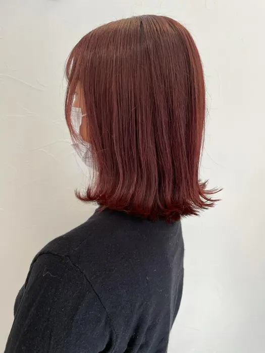 チェリーレッド ブリーチなしでも髪色が12レベル以上抜けて明るくなっている方には カラーだけでここ Vapaus Hairdesign所属 Miura Iyoのヘアカタログ ミニモ