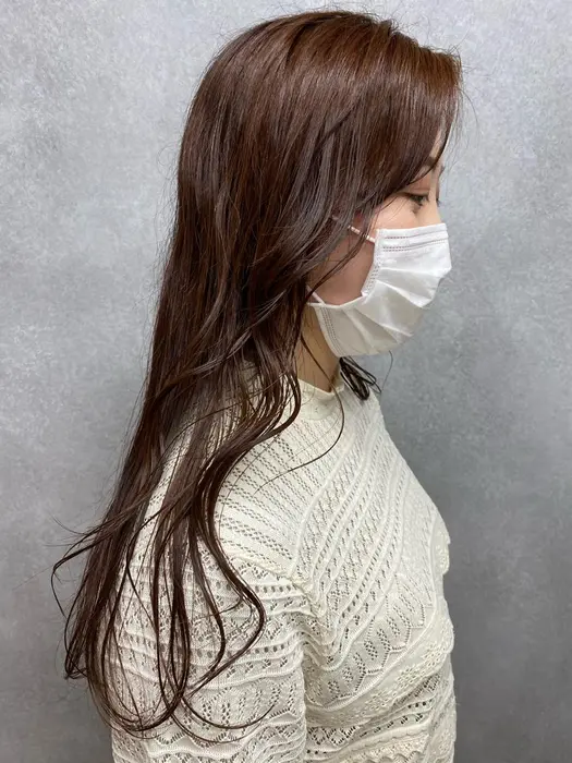 オレンジブラウン ほんのりなのもカワイイ ロングは顔まわりだけ巻くのが個人的に好きです Global Hair Balance所属 板谷 舞華のヘアカタログ ミニモ