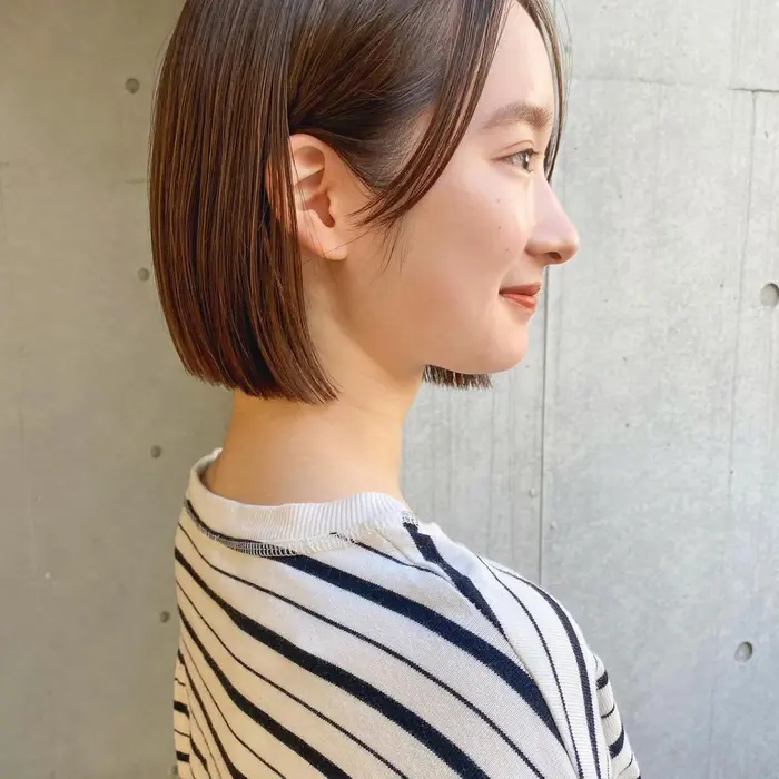 前髪なしぷつっとボブ Garden Omotesando所属 Gardnボブ 塩山萌々子のヘアカタログ ミニモ