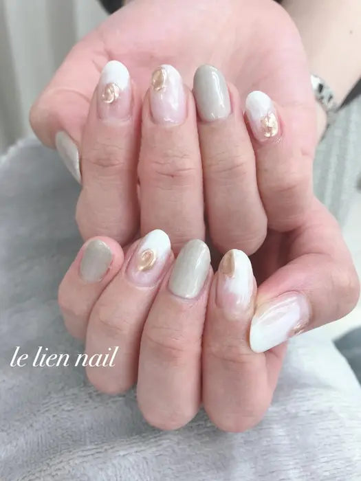 ニュアンスネイル 定額アートコース 川崎ネイルサロン Le Lien Nail所属 Le Lien Nailのネイル デザイン ミニモ