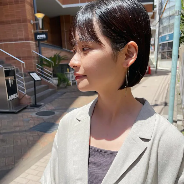 ボブ ミニボブ 広瀬すず風ボブ 切りっぱなしボブ ショート 長澤まさみ風ボブショートボブ 水原希子ボ La Louren所属 Ryutaro のヘアカタログ ミニモ