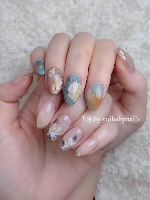 月下美人の花 Nail Salon Ivy所属 Nailist Yuiのネイルデザイン ミニモ