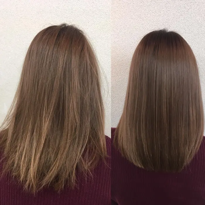 ノーアイロン縮毛矯正ブリーチ履歴３回のお客様です 外国人風カラーno1 One S Mirror所属 外国人風カラー 特化 カノトのヘアカタログ ミニモ