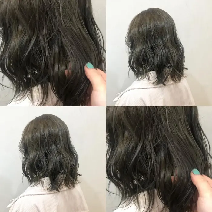3月まだ空きあります オリーブアッシュ 春にむけて明るめのオリーブカラーがかわいいで Salon Coall所属 うぶパーマ Anriのヘア カタログ ミニモ