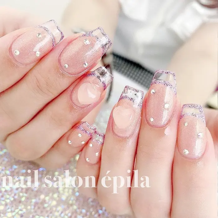 Nail Gel Rubycell Gelnail 持ち込みデザイン ロングネイル ア Nail Salon Epila所属 Epila キラキラネイル専門店のネイルデザイン ミニモ