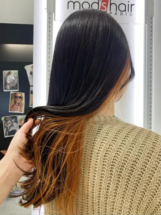 インナーカラーで普段使い出来るやわらかいカラー人気です モッズヘア仙台長町店所属 メンズ特化カット パーマはなさかのヘアカタログ ミニモ