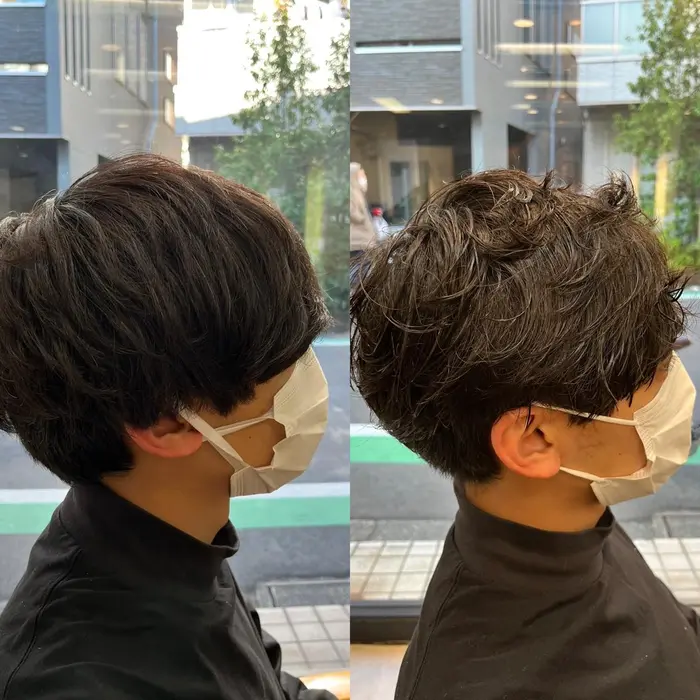 パーマをかける所と かけない所を混ぜながら ロッドのサイズと方向を変えることで 自然なパーマを作りま Pastel Atelier Deux 目黒店所属 飯嶋 歩のヘアカタログ ミニモ