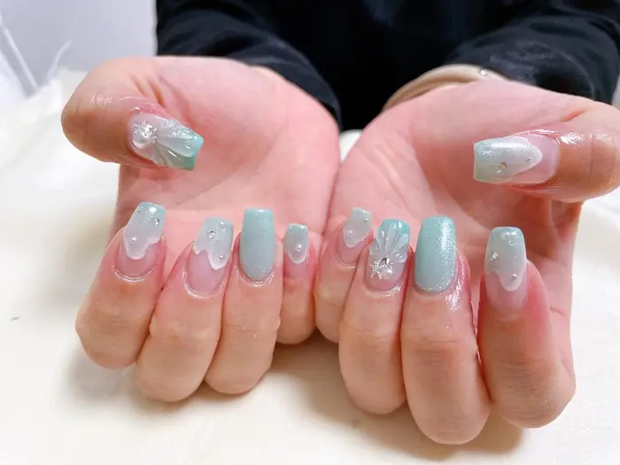 夏ネイル Kikinailたまプラーザ店所属 Kikinail たまプラーザのネイルデザイン ミニモ