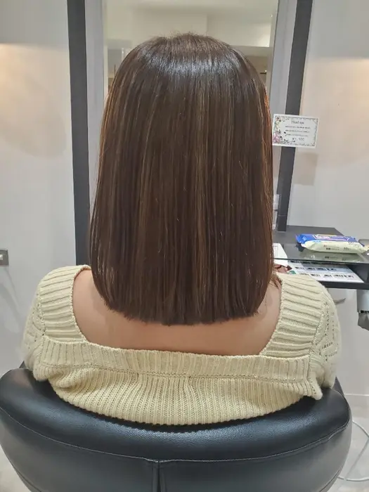 内巻きも外巻きもやりやすいようなカットをさせていただきました トリートメントもしたのでとても艶々で クロードモネh2oアヴェダ渋谷ヒカリエ店所属 はんだ さきえのヘアカタログ ミニモ