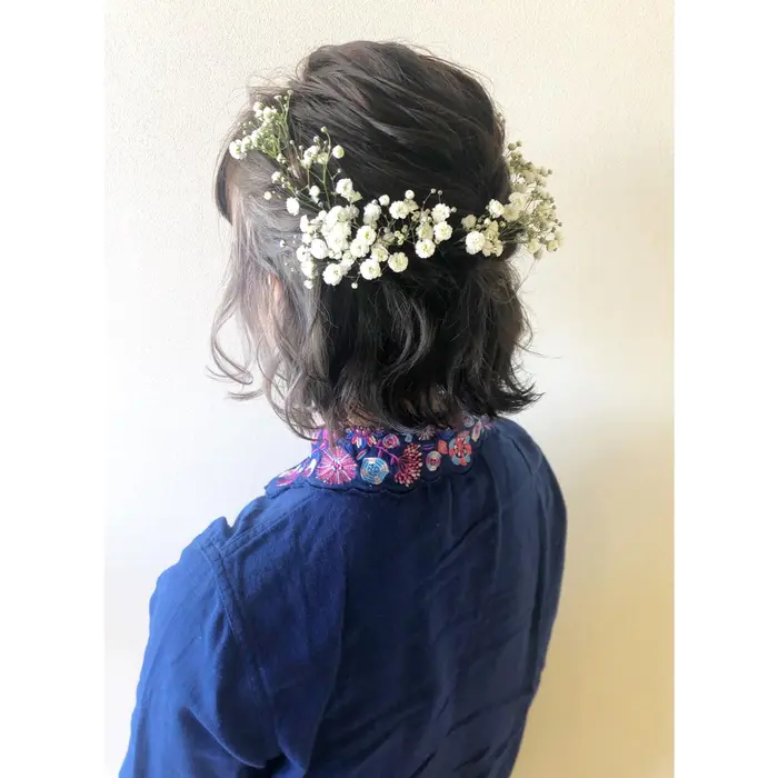 成人式ボブヘアアレンジ Style成城所属 ママ美容師 マリンさんのヘアカタログ ミニモ