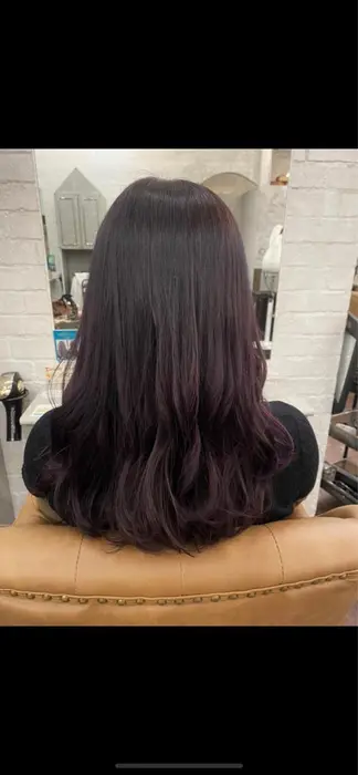 根元暗めのグラデーションカシスカラー ブリーチありのお客様です Anphi南町田所属 阿部 虹凪のヘアカタログ ミニモ