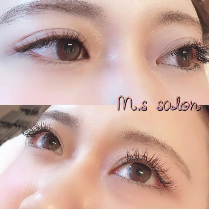 フラットラッシュ オリーブブラウン シングル付け放題 C11 C13 M S Salon所属 M S Salonのマツエク デザイン ミニモ