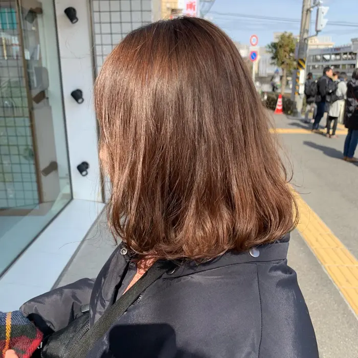 伸ばしかけにオススメ ワンカールデジパです 肩について内巻きと外ハネランダムになるようにしてま Crop Es 大船西口所属 イシイ ナツミのヘアカタログ ミニモ