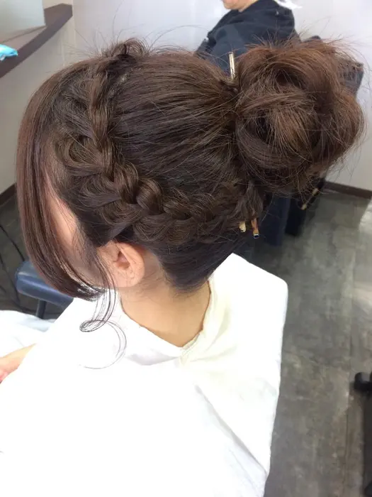 ハッピを着るというお客様のヘアセット Le Soleil所属 田尾 美咲のヘアカタログ ミニモ